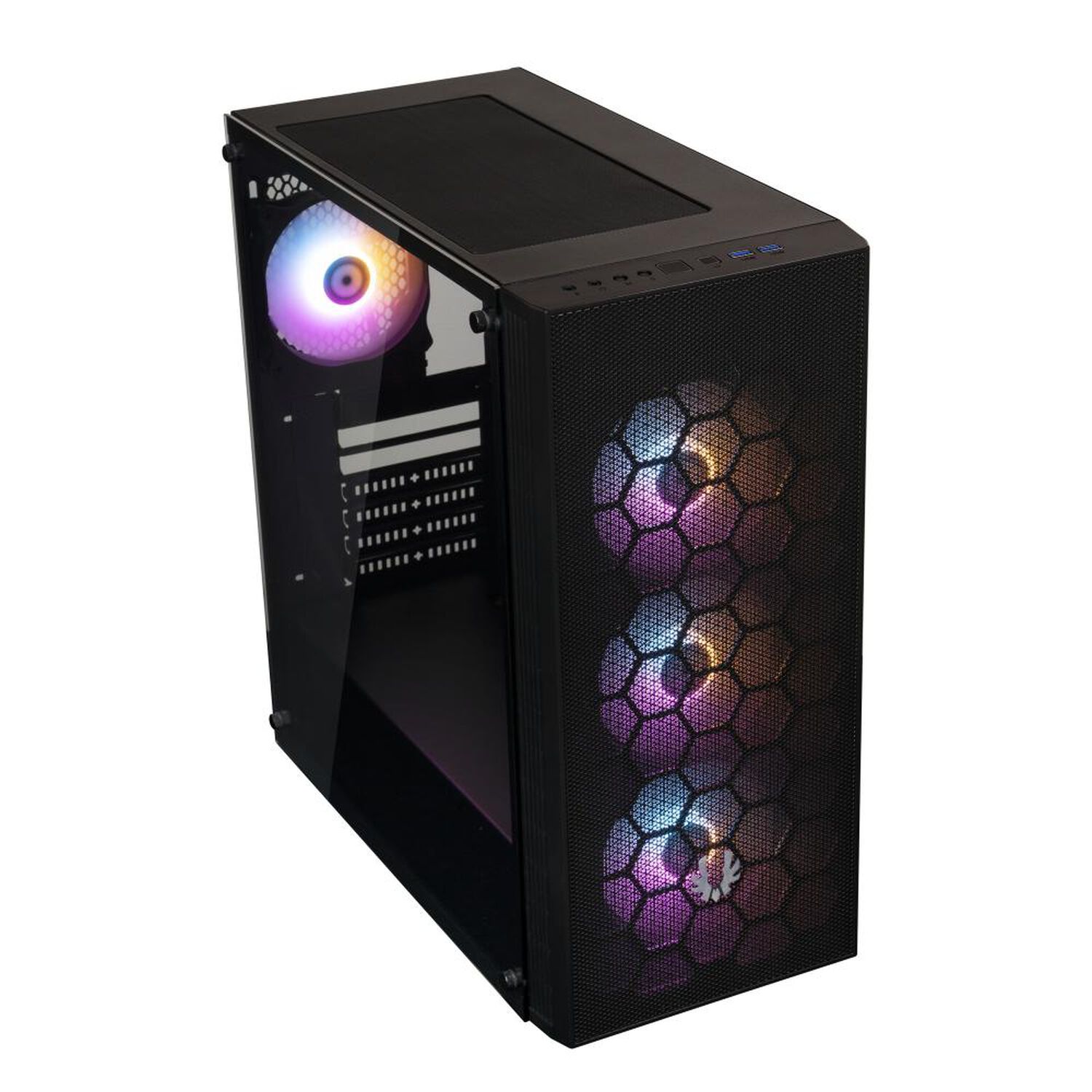 Gabinete Bitfenix/ ​​hades + Fuente De Poder 600w / 4 Ventiladores/ Negro image number 5.0