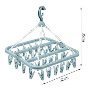 Colgador De Calcetín Ropa Interior De 32 Clips Plegable