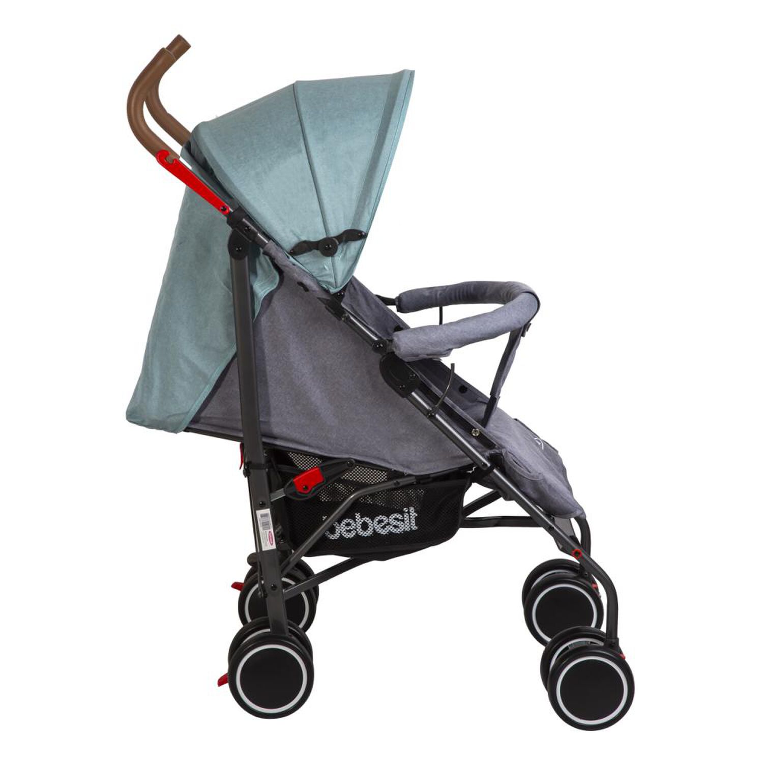 Coche Paragua Bebesit Clap Melange Gris image number 2.0