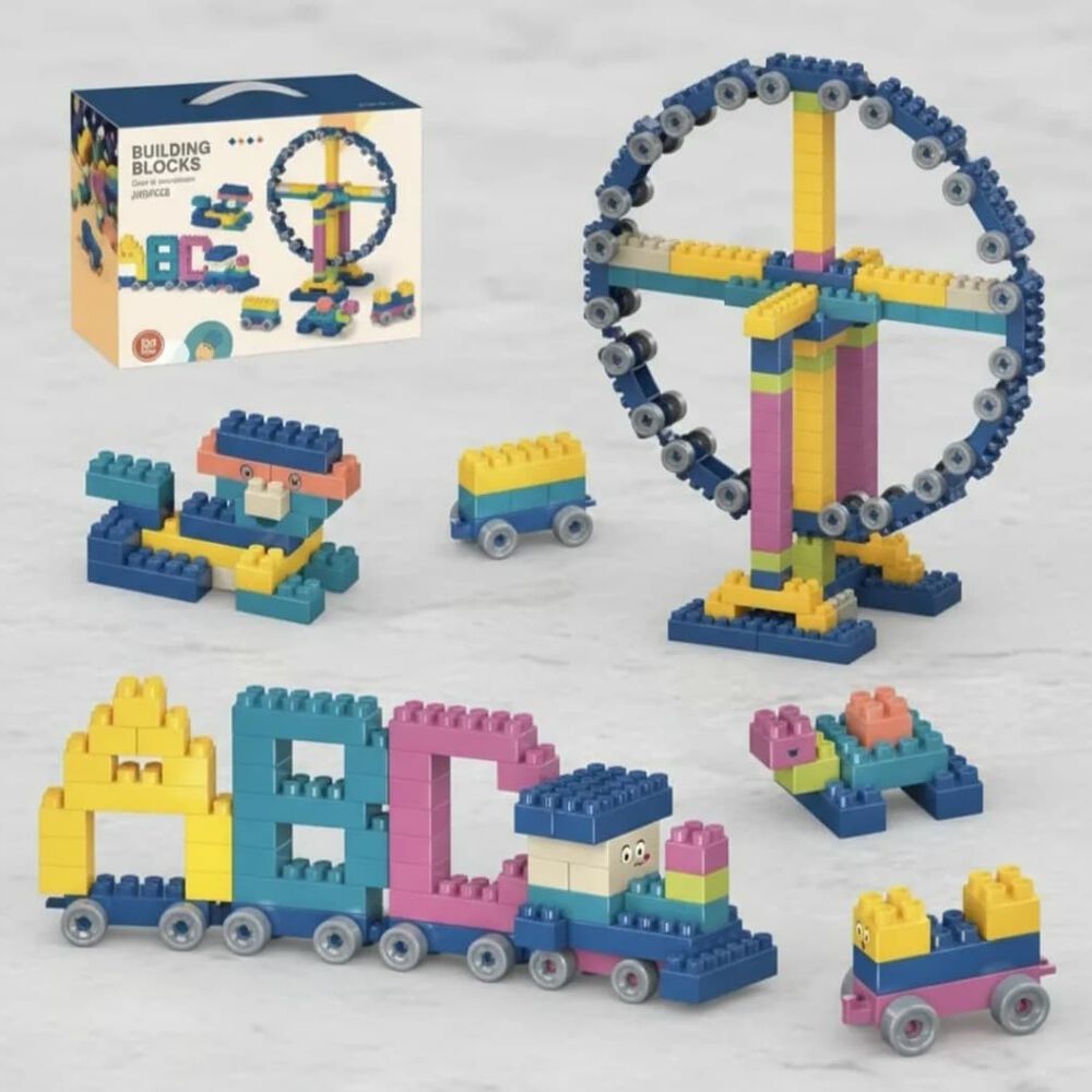 Bloques De Construcción Didácticos 268 Piezas Azul image number 4.0