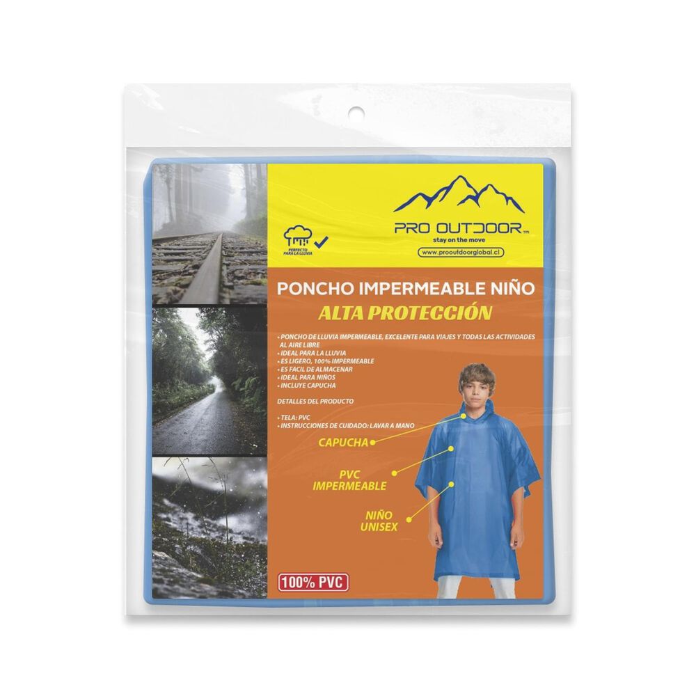 Poncho Para Lluvia Impermeable Niño image number 4.0