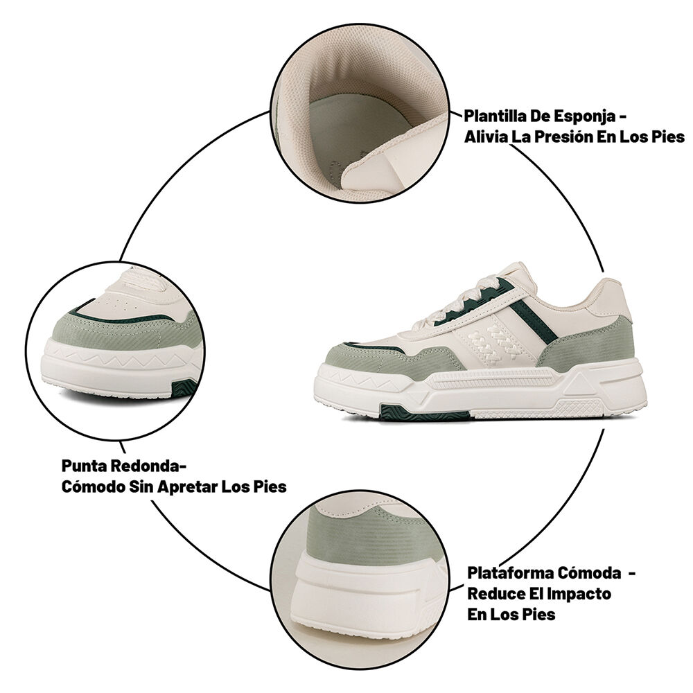 Zapatilla Deportiva Casual De Colores Mujer Weide Lt135 image number 8.0
