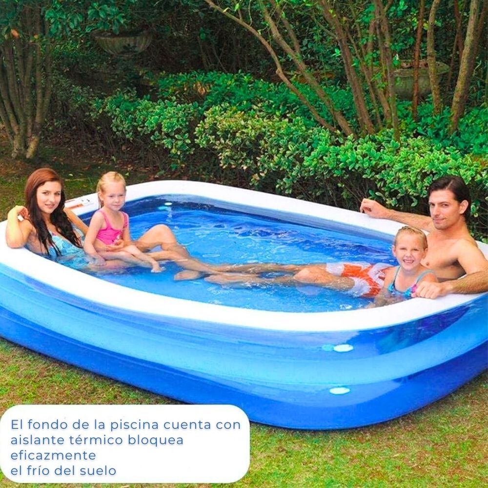 Piscina Inflable Rectangular Familiar 200x120x40 Cm Azul image number 3.0