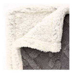 Frazada Andes Jacquard Sherpa Gris 2 Plaza