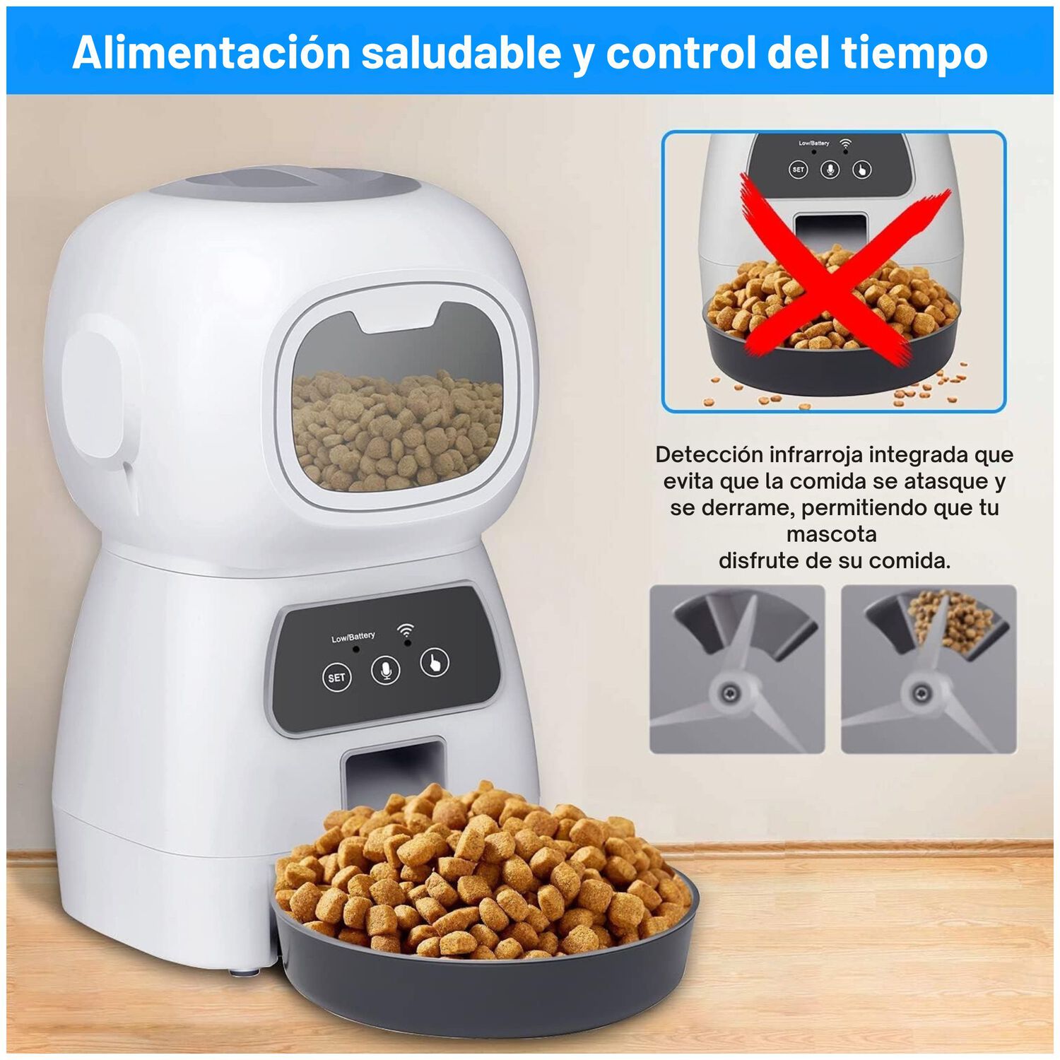 Dispensador Autom&aacute;tico Comida Mascotas Yep Pet image number 3.0