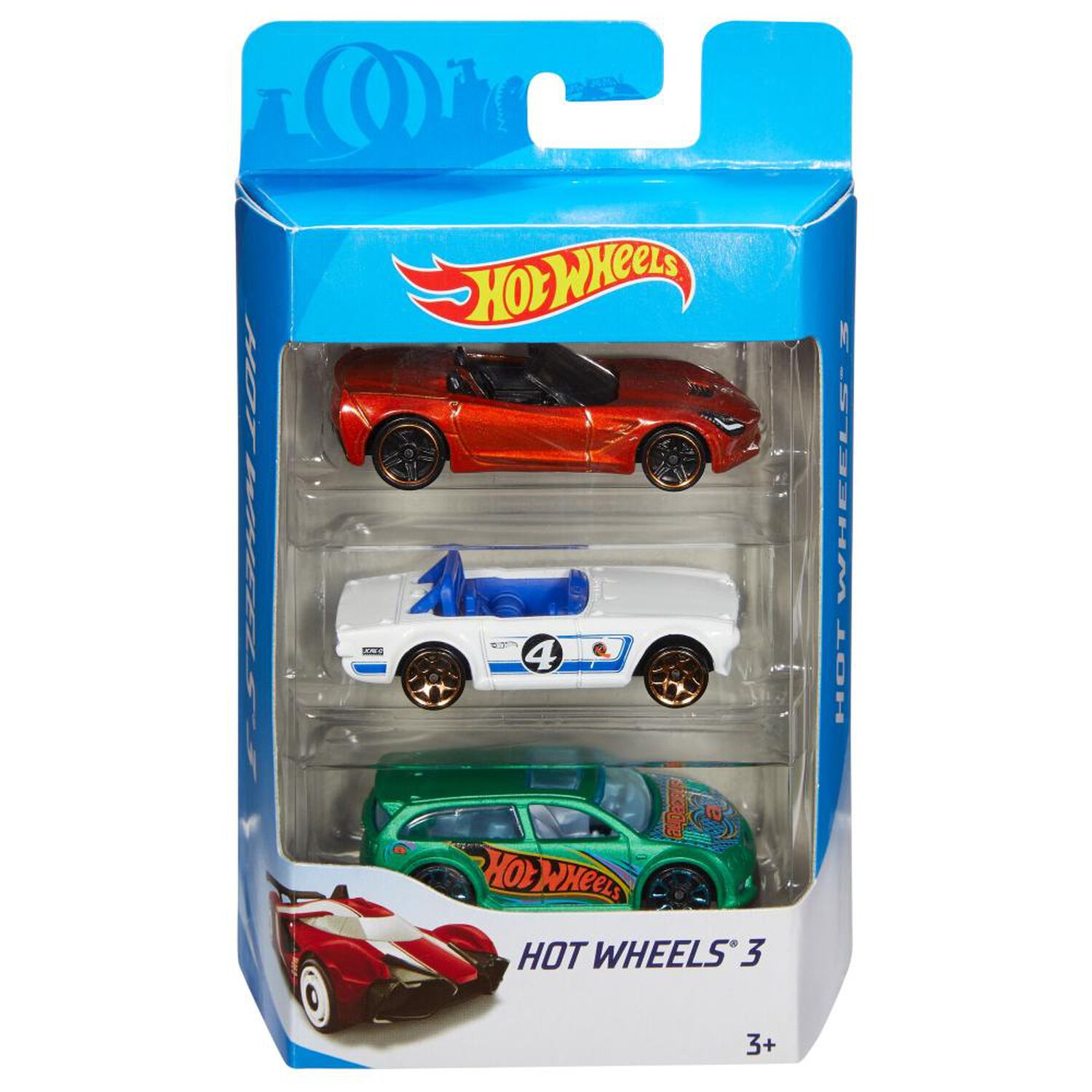 Auto De Juguete Mattel Intl 3-Pck image number 1.0