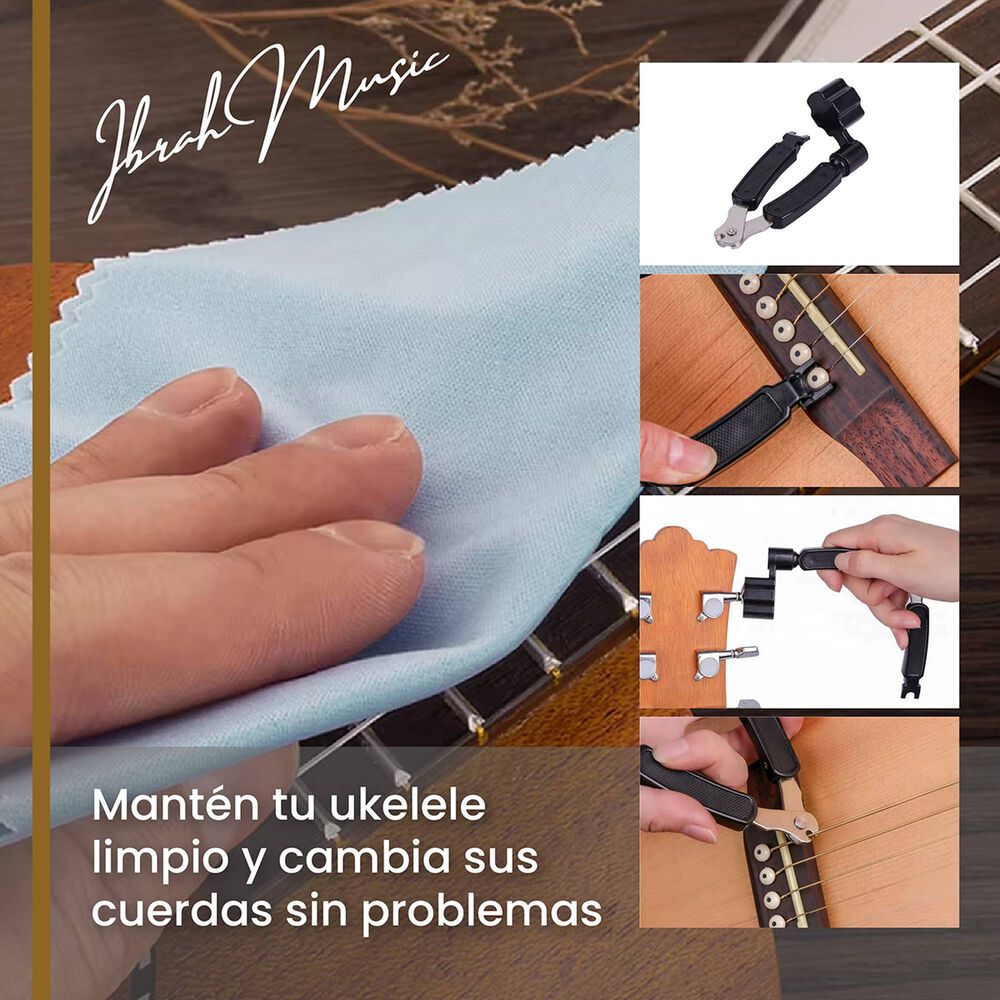 Ukelele Soprano Concierto Ibrah 21 Pulgadas + Accesorios image number 3.0