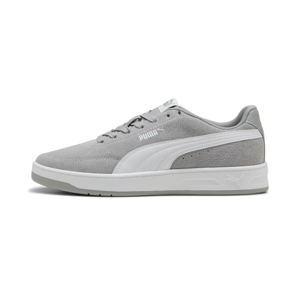 Zapatilla Urbana Hombre Puma Court Classic Clean Sd Gris image number 5.0