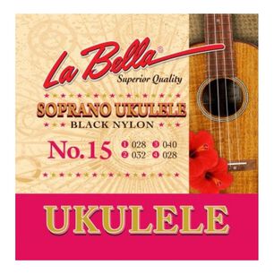 Set Ukelele N.15 Soprano (black Nylon)