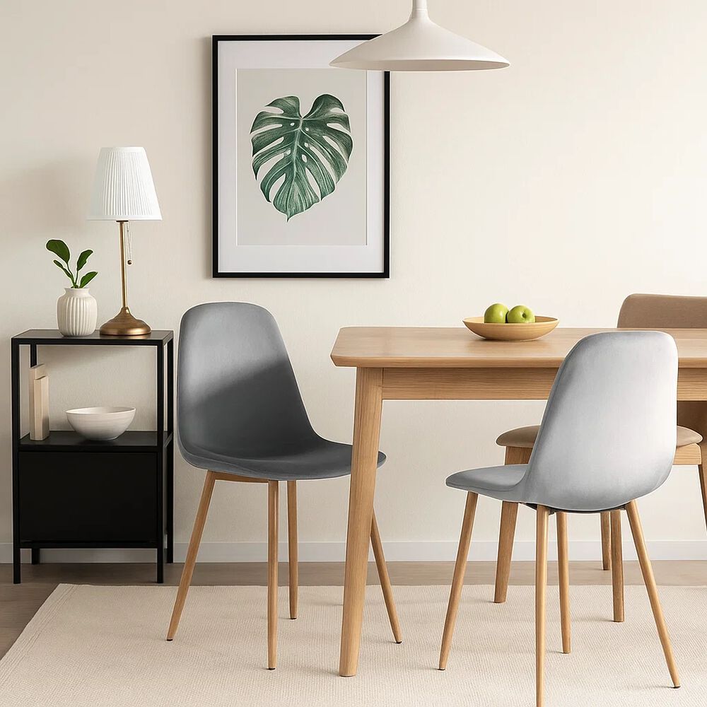 Silla Spoon Velvet - Gris image number 2.0