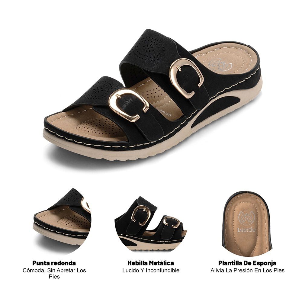 Sandalia Plana Casual Mujer Weide Jn31 image number 7.0