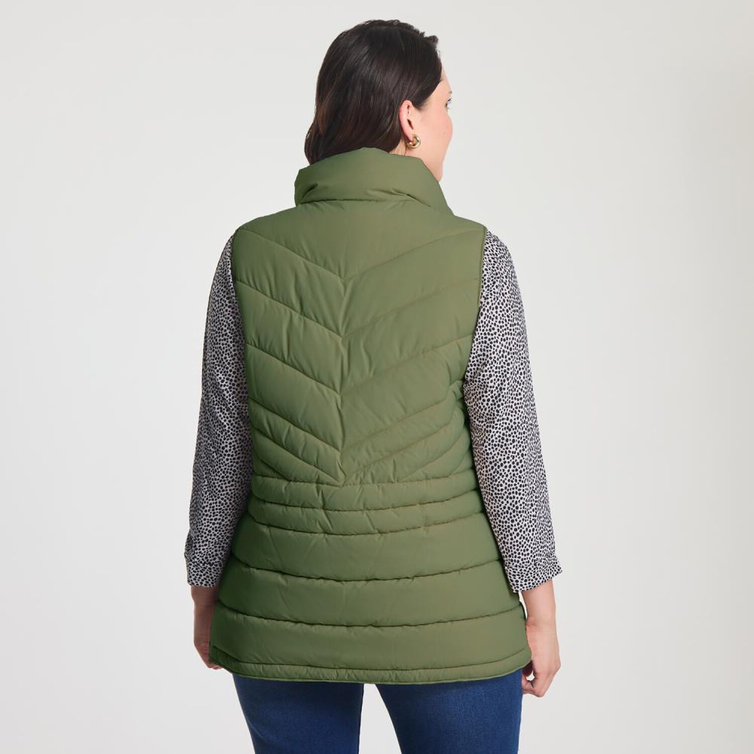 Parka Sin Mangas Cuello Alto Mujer Sexy Large image number 1.0