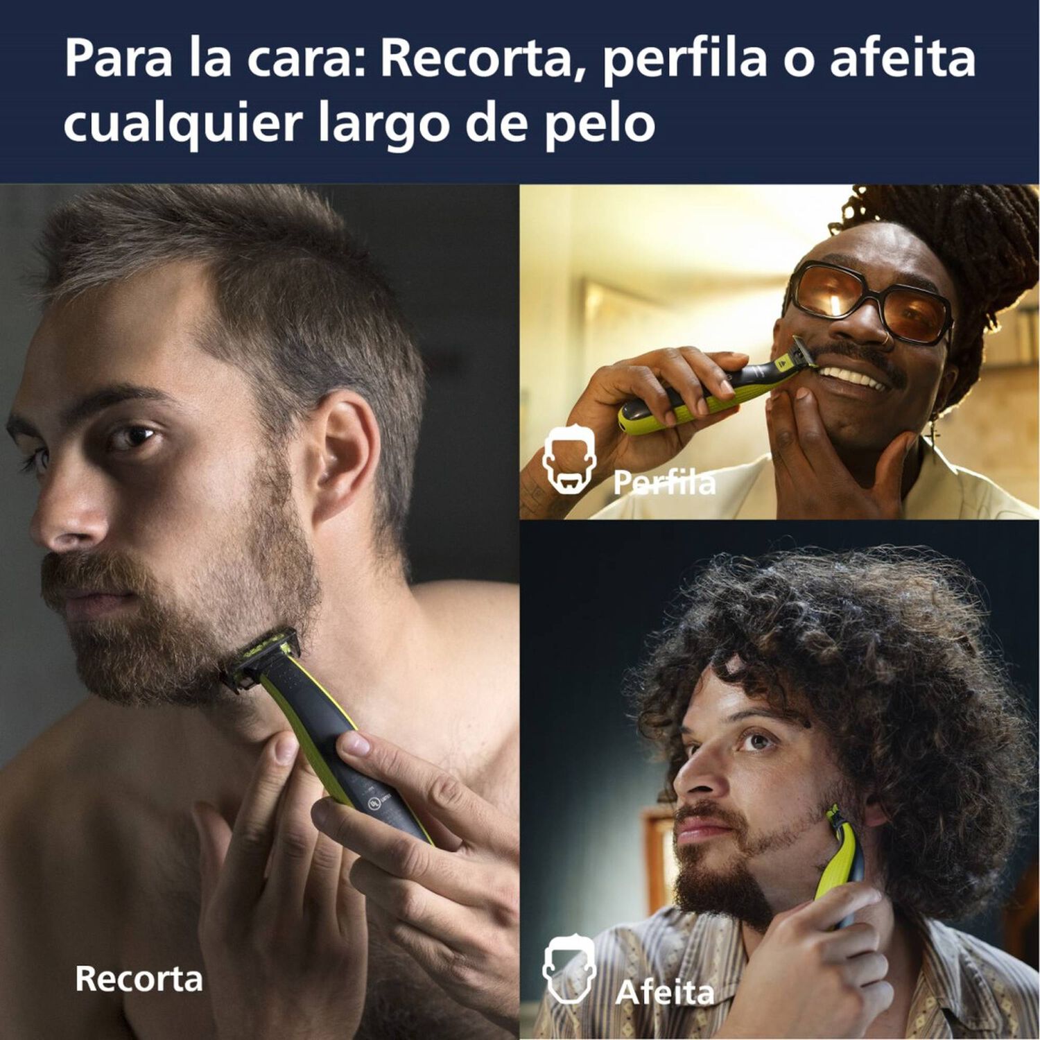 Oneblade Philips Qp2824/10 Cara Y Cuerpo Recorta Perfila image number 9.0
