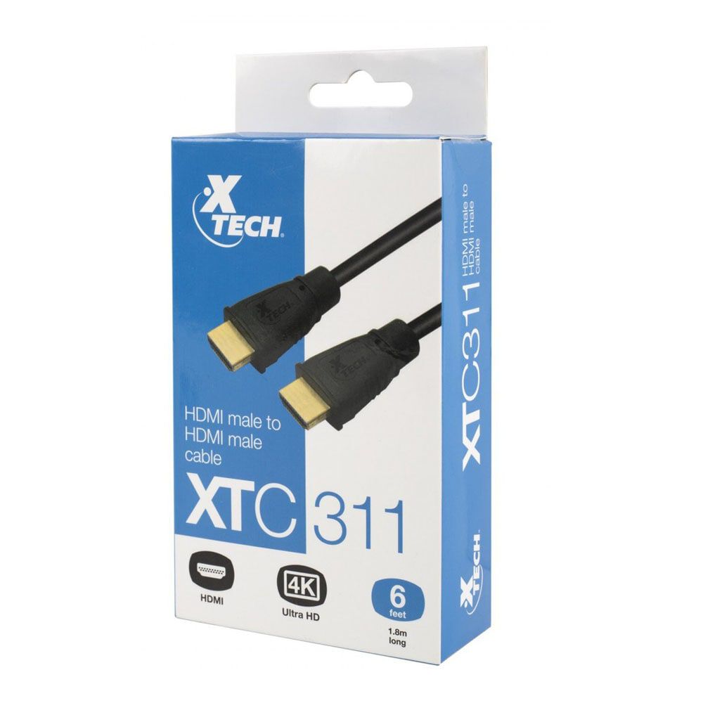 Cable Xtech Hdmi Con Conector Macho Macho 1.8m Negro image number 0.0