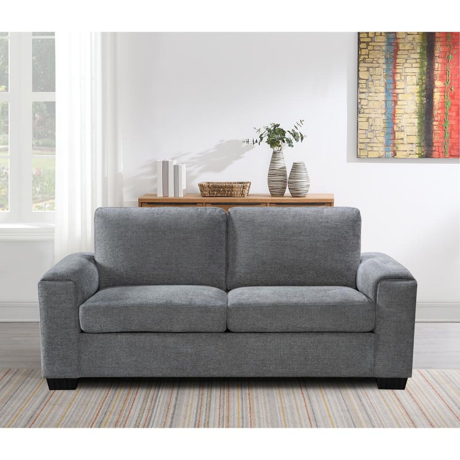 Sofa Cama Azhome Londres Gris Resorte Pocket / 3 Cuerpos image number 11.0