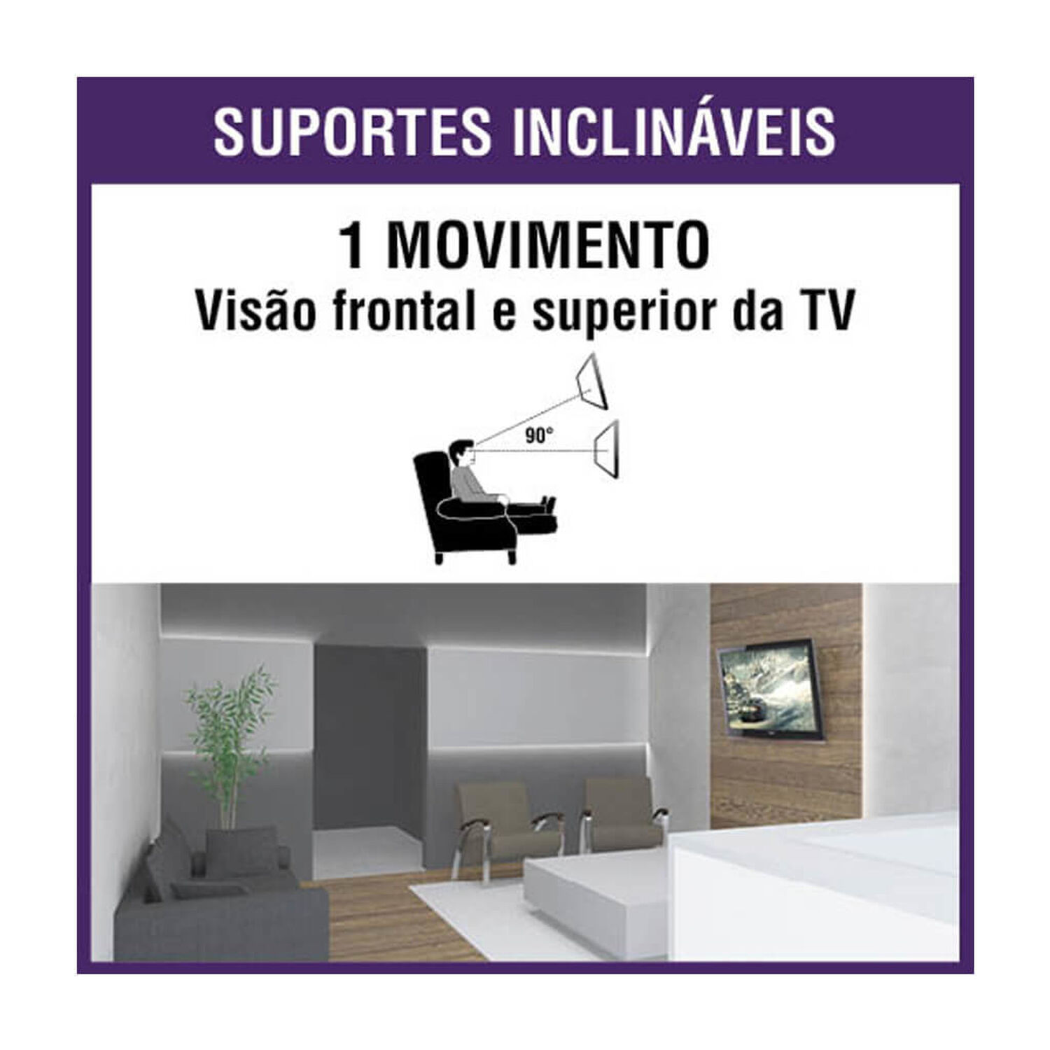 Soporte Inclinable Ultra Delgado Para Tv 23" A 42" Sbrp215 Brasforma image number 3.0
