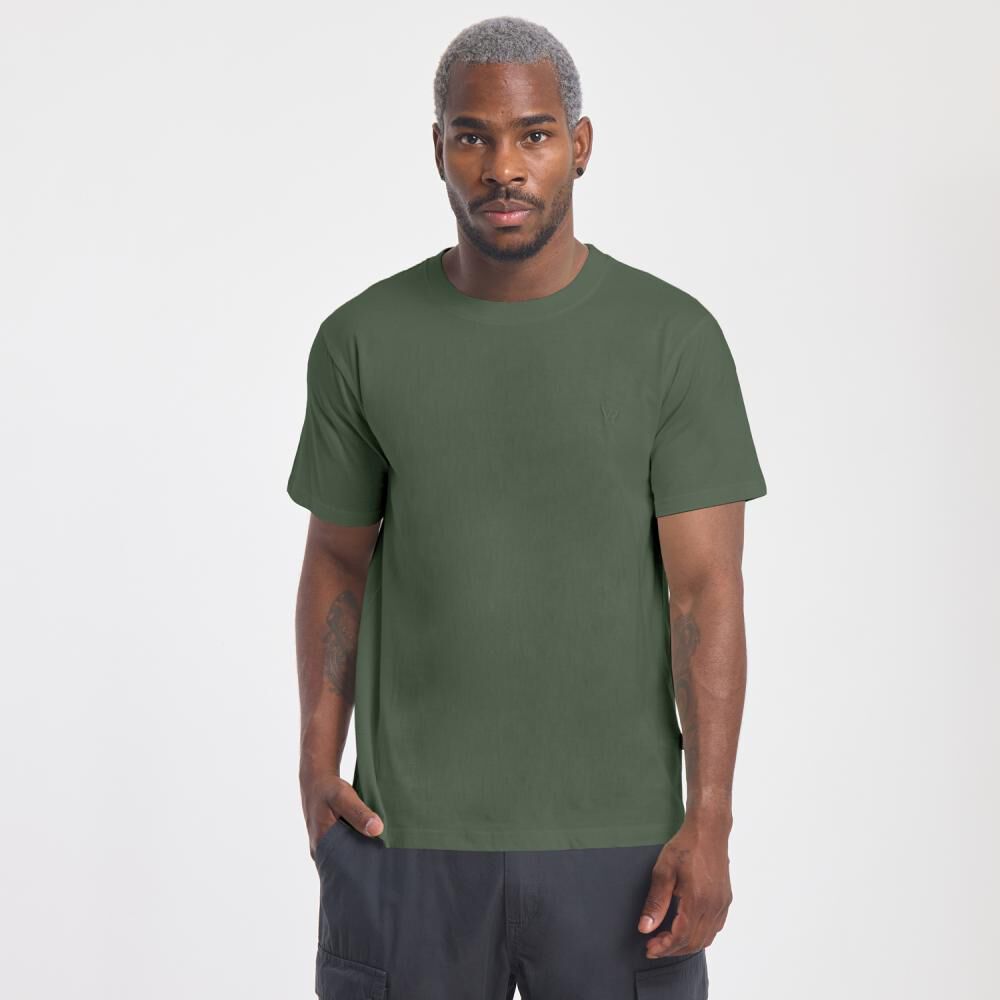 Polera Deportiva Lisa Slim Manga Corta Cuello Redondo Hombre Wetland image number 0.0