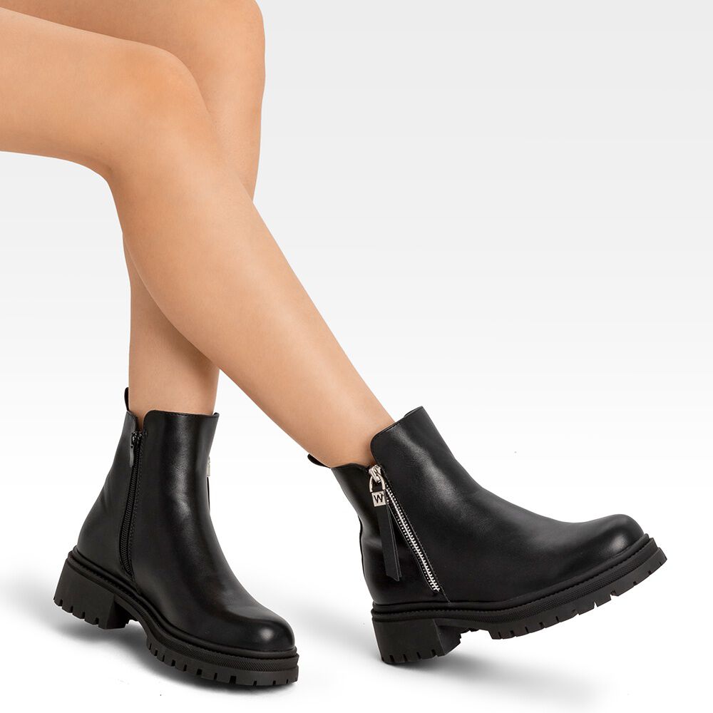 Botin Casual Mujer Eco Cuero Plataforma Vintage Weide Zs67 image number 1.0