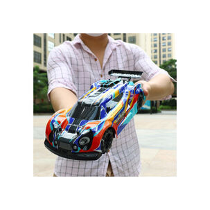 Auto De Carreras Juguete Rc Luz, Humo Y Movimiento Azul - Ps