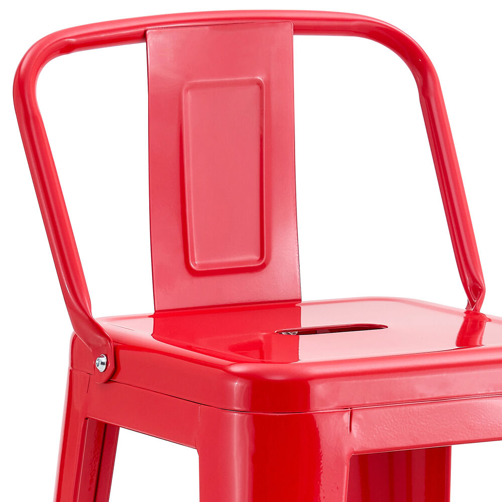 Pack De 4 Silla Alta Metal Rojo image number 4.0