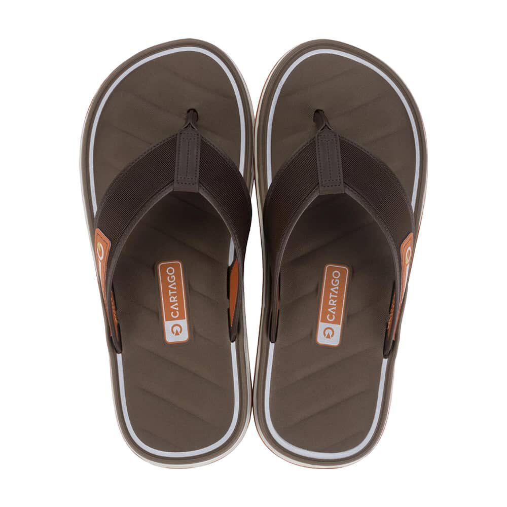 Sandalia Hombre Blanco/marr&oacute;n Malaga Cartago image number 0.0