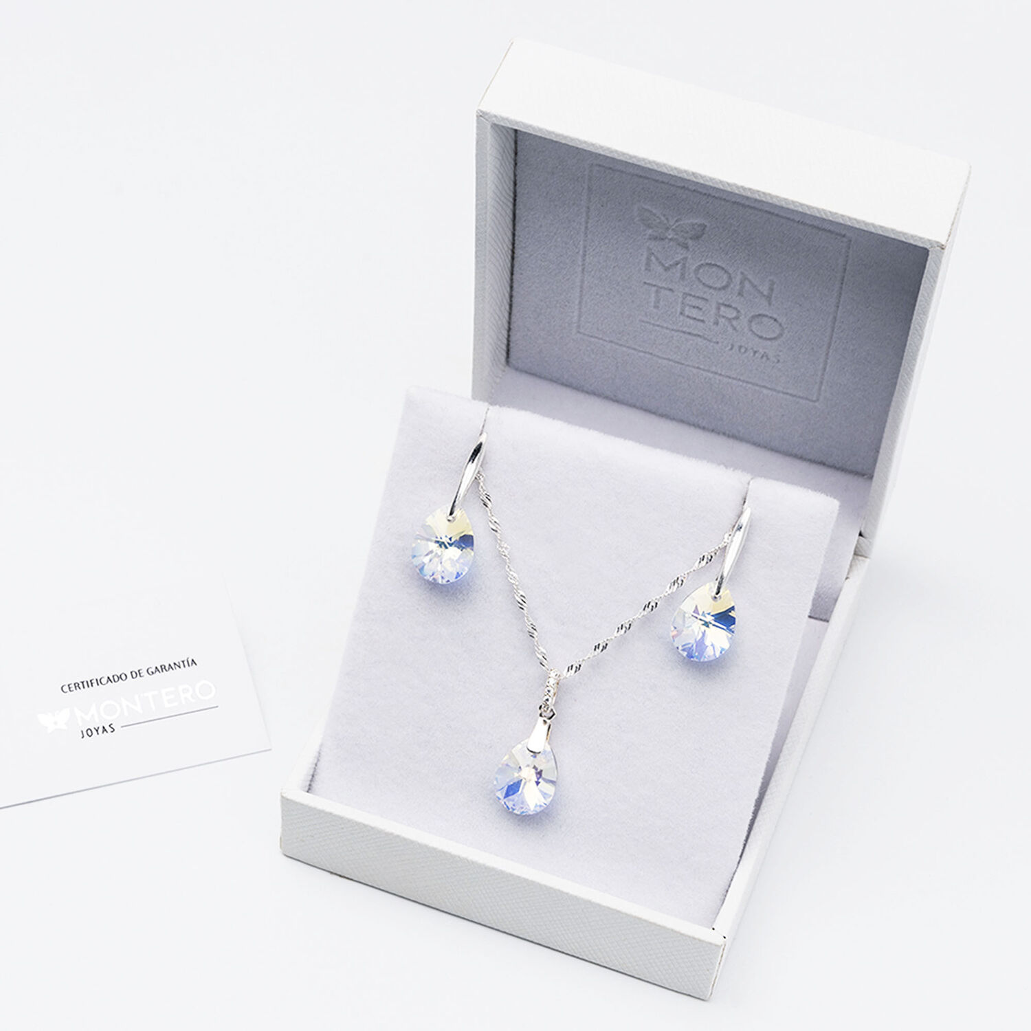 Conjunto Encanto Cristal Genuino Aurora Boreal image number 2.0
