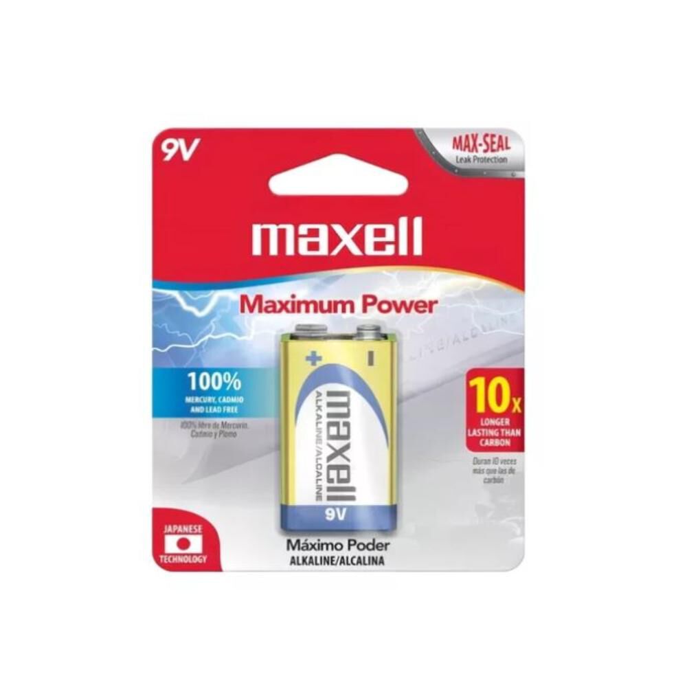Bateria 9v Maxell Alcalina Maximo Poder image number 0.0