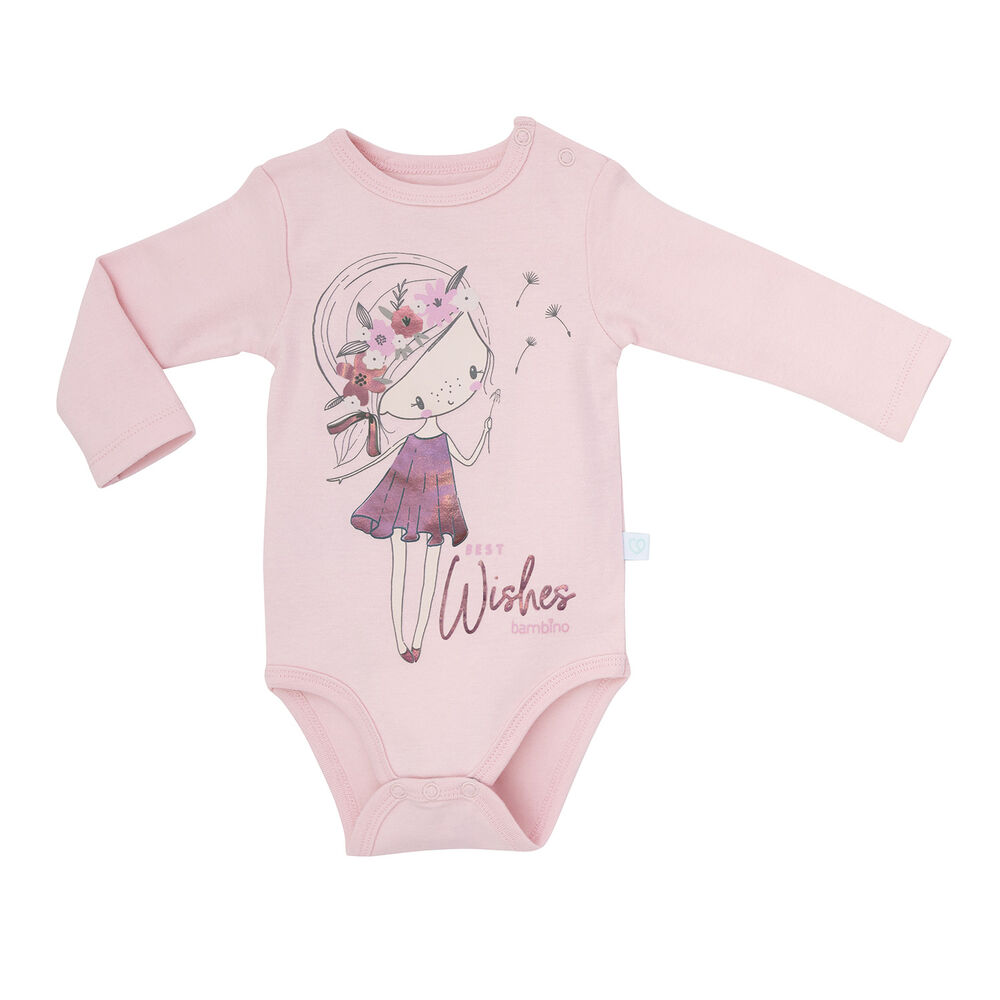 Set 2 Bodys Manga Larga Rosado Hada Niña 6 - 9 Meses image number 2.0