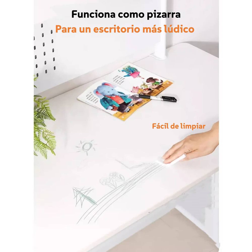 Escritorio Infantil Con Estante Organizador 120cm Lubabycas image number 5.0