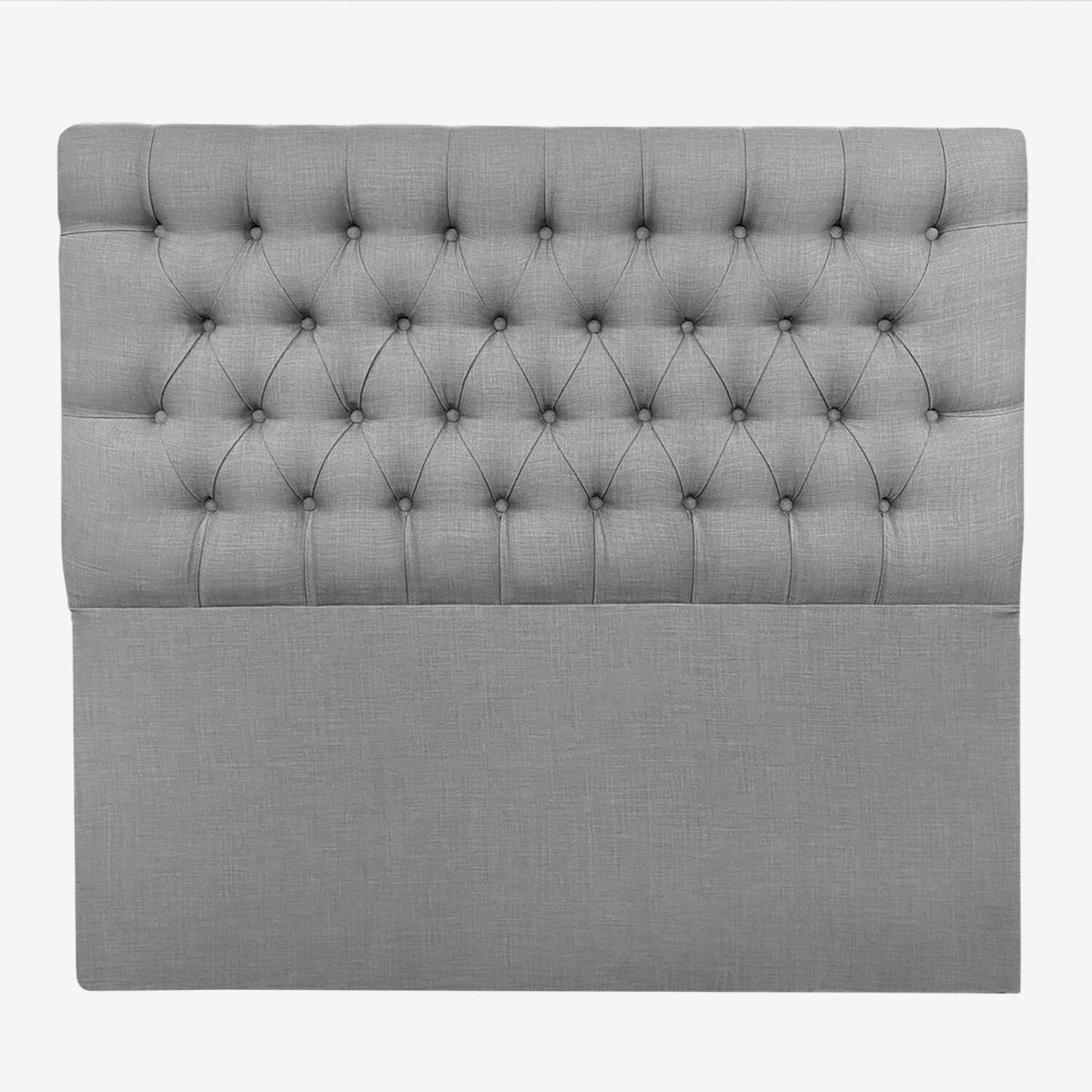 Respaldo De Cama Capiton&eacute; Premium Lino Gris Plata 1,5 Plazas image number 1.0