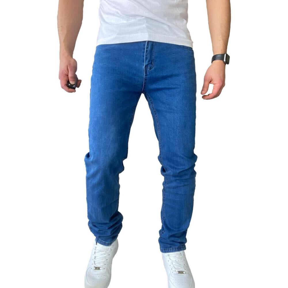 Jeans Hombre Elasticados Slim Fit Azul Medio image number 4.0