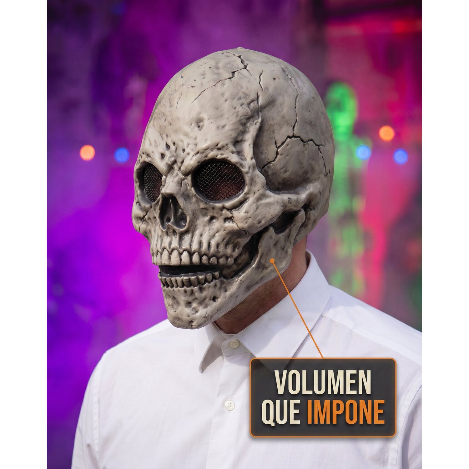 Mascara Calavera De Terror Realista Halloween image number 14.0