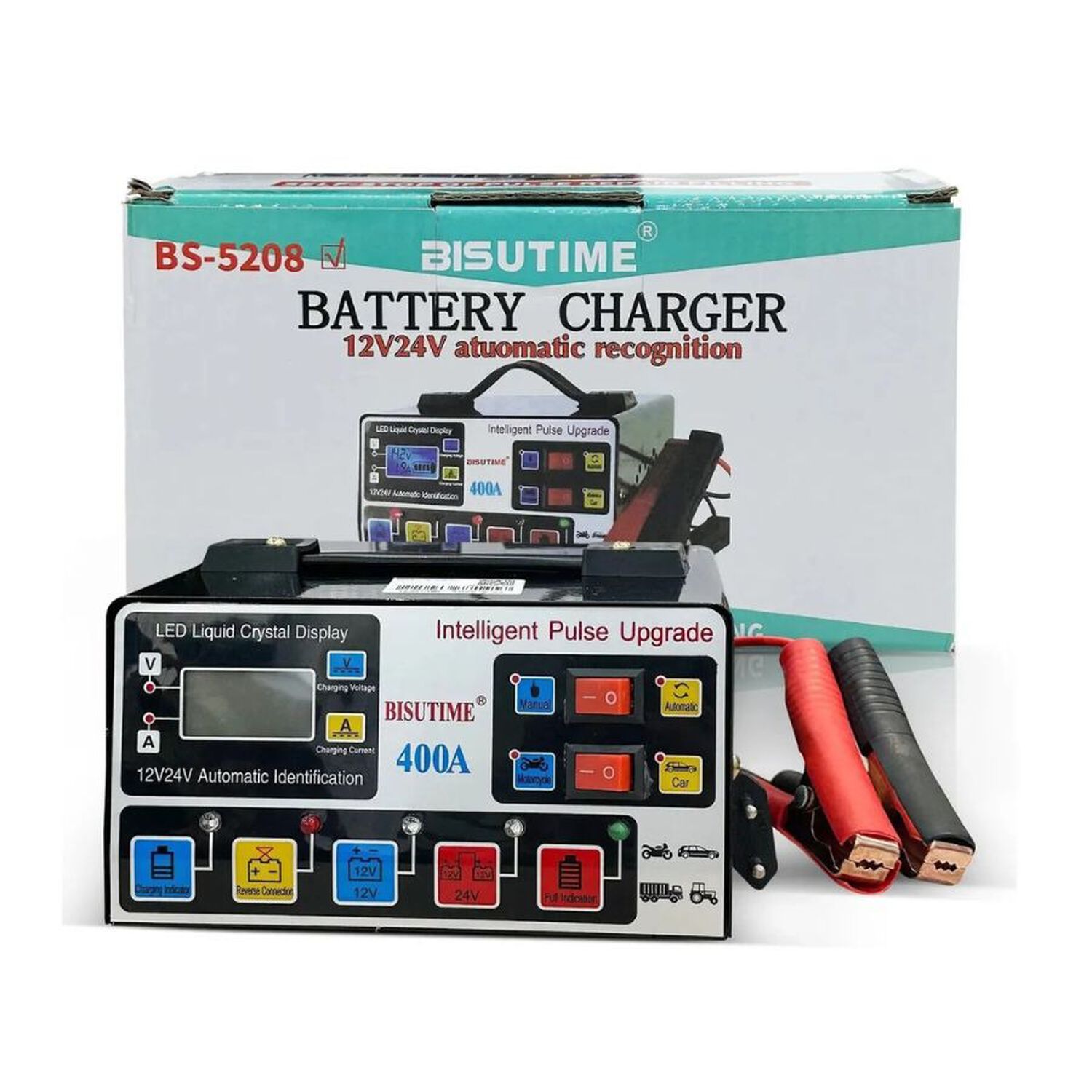 Cargador De Baterias Auto Moto 12v/24v Inteligente Pulso image number 1.0