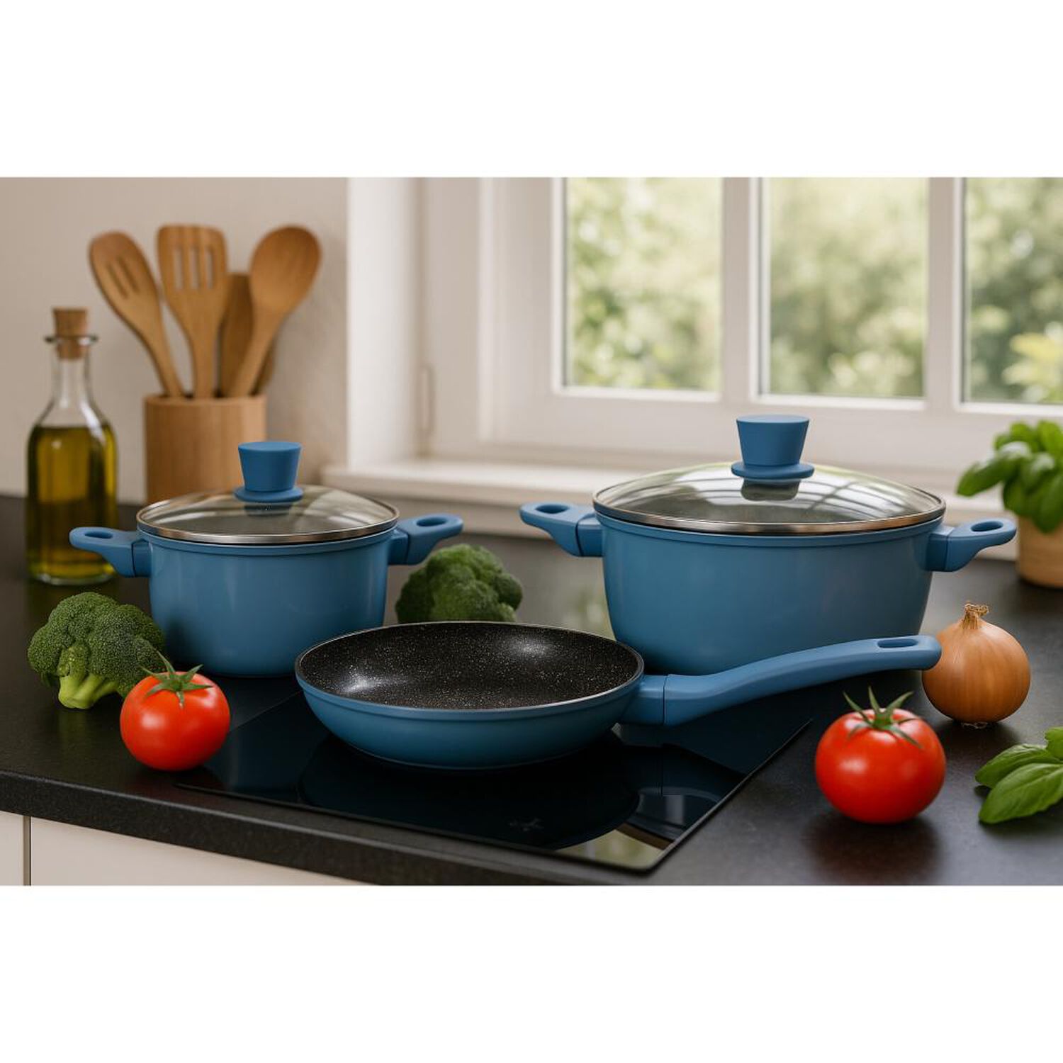 Bateria Alum Ceramica Bristol Sky Kitchenware / 5 Piezas image number 9.0