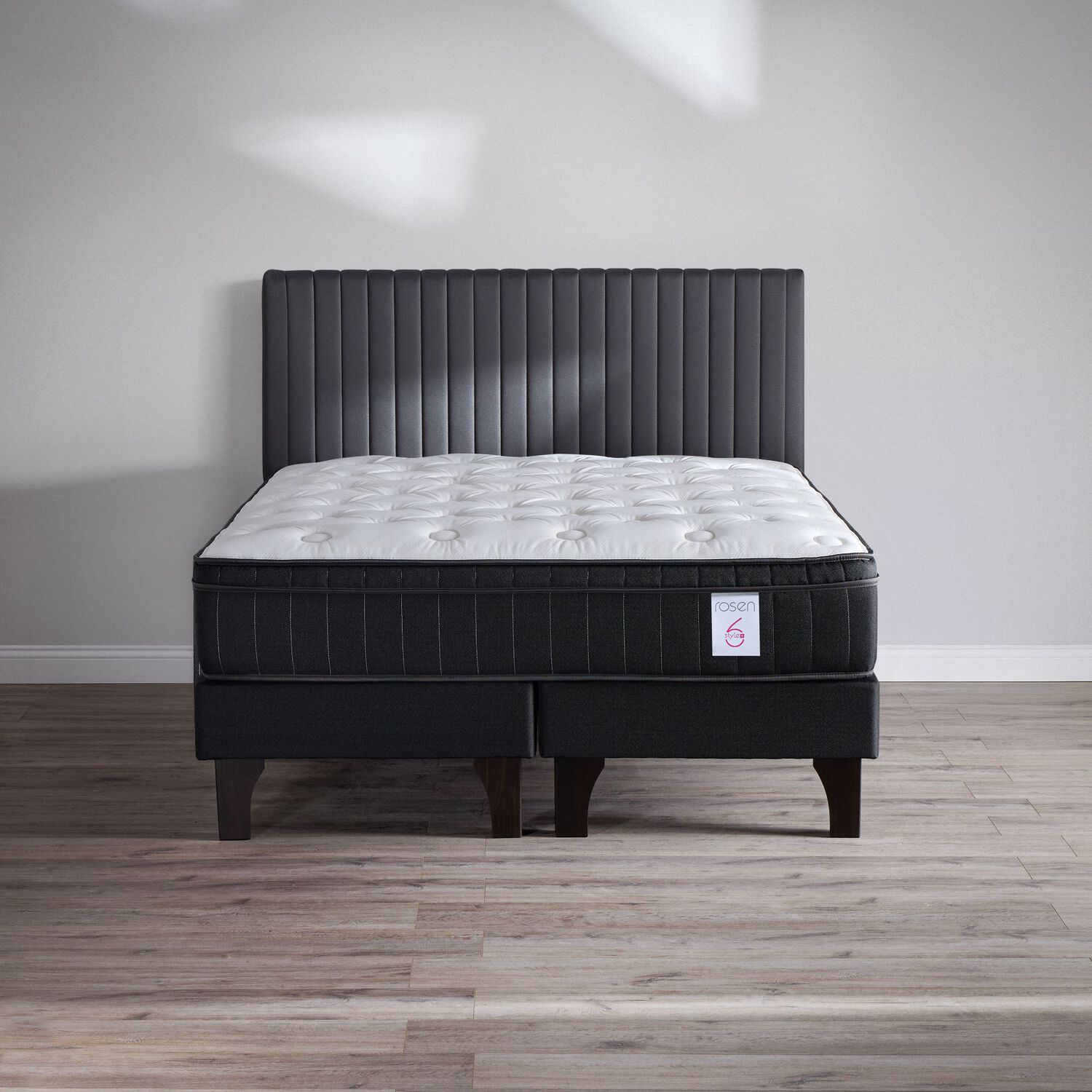 Cama Europea Rosen New Style 6 Plus + Respaldo Lucio / 2 Plazas / Base Normal + Respaldo image number 4.0