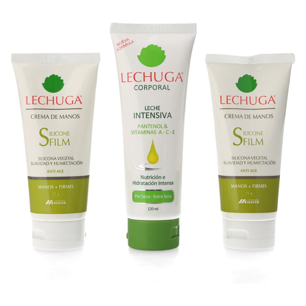 Set Crema Lechuga Leche Intensiva Corporal 120 Ml + Crema De Manos Silicone Film 75 Ml image number 1.0