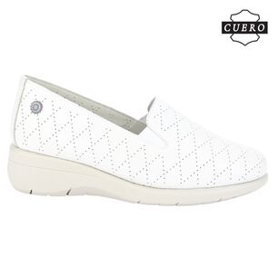 Mocasin De Cuero Chalada Mujer Cala-2 Beige Casual