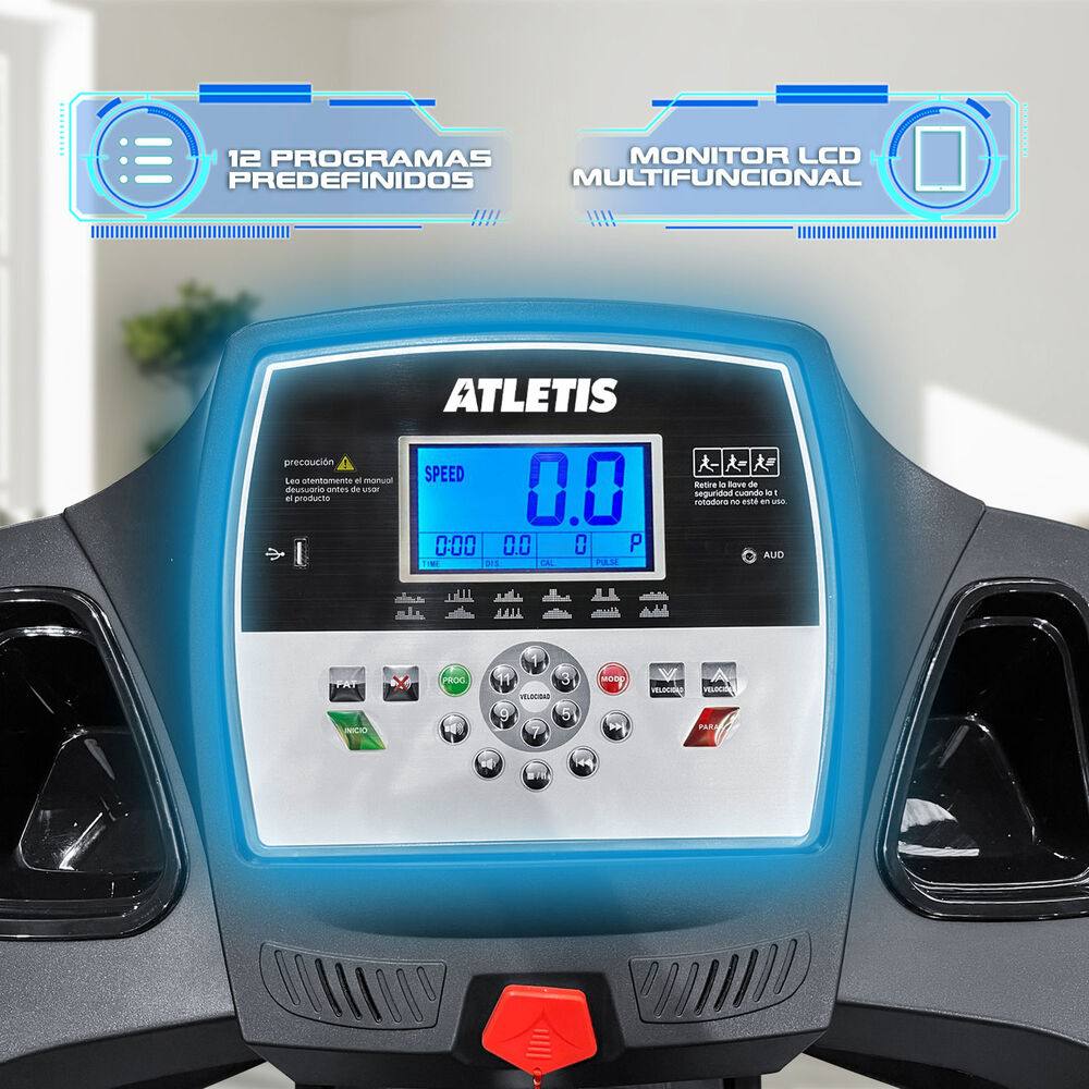 Trotadora El&eacute;ctrica A100 Plus Con Mp3 Y Usb Negro image number 5.0