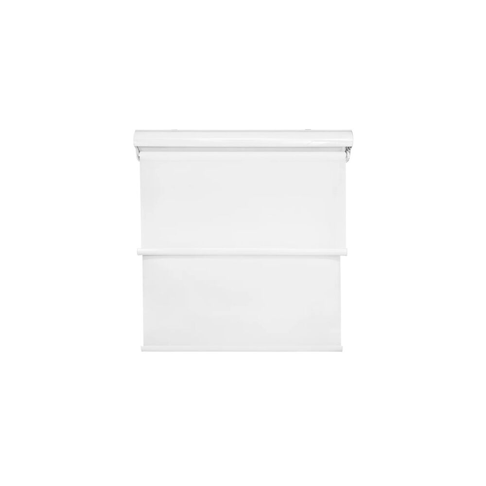 Cortina Roller Blackout Doble Tela 120x200 Con Cenefa Blanco Jaspeado image number 0.0