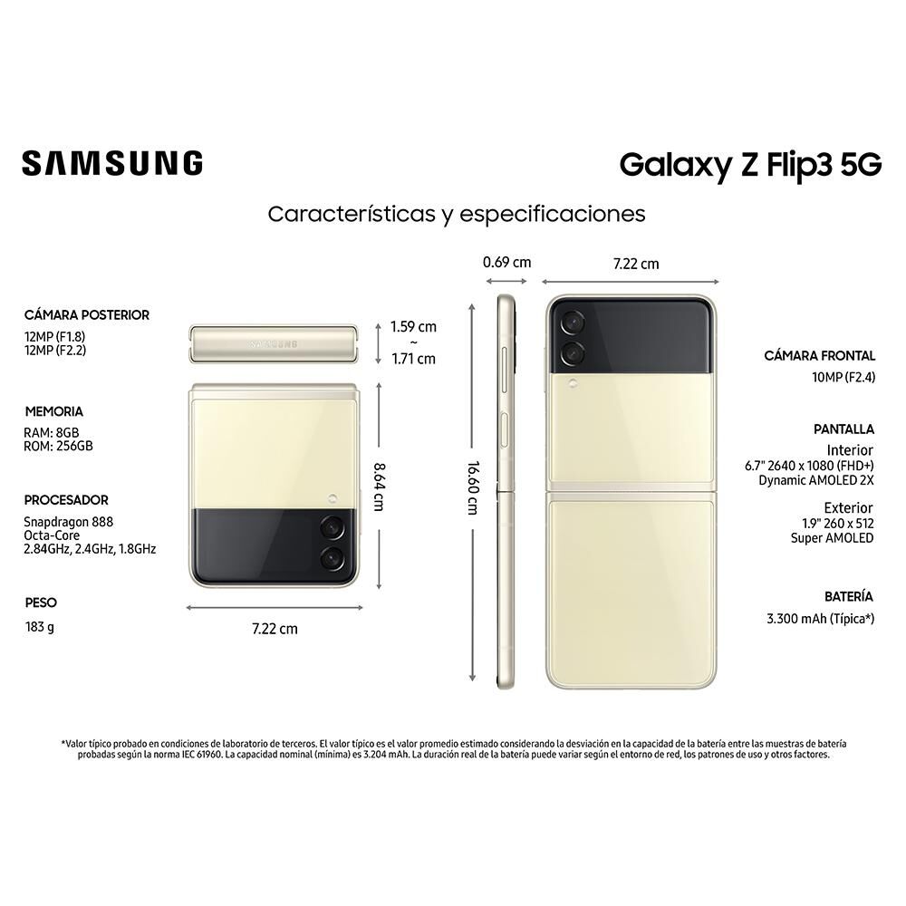 Smartphone Samsung Galaxy Z Flip3 / 5G / 256 GB / Liberado image number 2.0