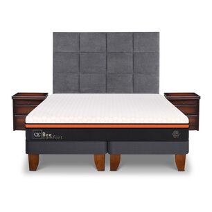 Cama Europea Cic Bee Comfort / 2 Plazas / Base Dividida + Set De Maderas