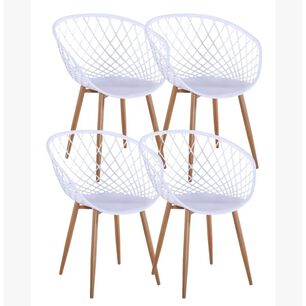 Pack 4 Sitiales Butaca Mesh Blanco