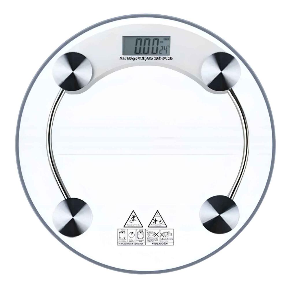 Bascula Digital Vidrio Hasta 180kg Redonda Pesa Pantalla Lcd image number 7.0
