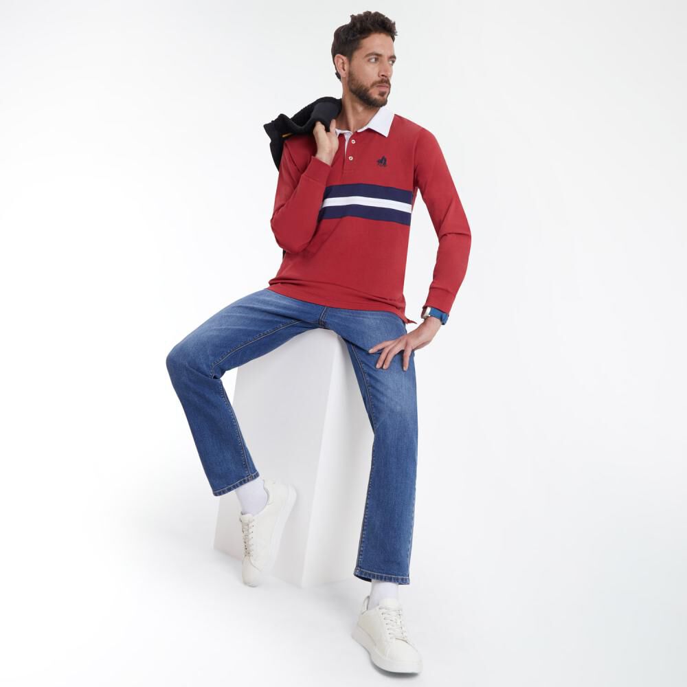 Jeans Tiro Medio Regular Fit Hombre The King's Polo Club image number 1.0
