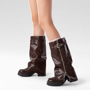 Botas Largas Mujer De Moda Eco Cuero Vintage Weide Czy603