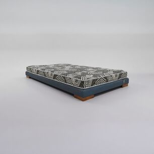 Cama 1 Plaza Box 8 Cm L190 Cm + Colchon Modelo Ideal / Con Patas De 4.5 Cm (gris)