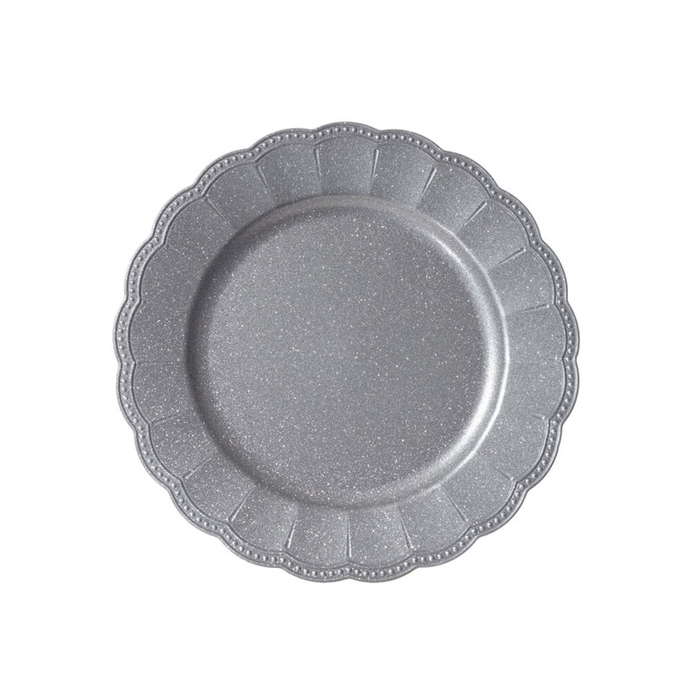 Plato De Navidad Casaideal Flor Plateado image number 0.0