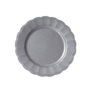 Plato De Navidad Casaideal Flor Plateado