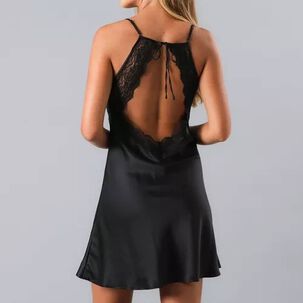 Camisola Encaje Y Satin Flores