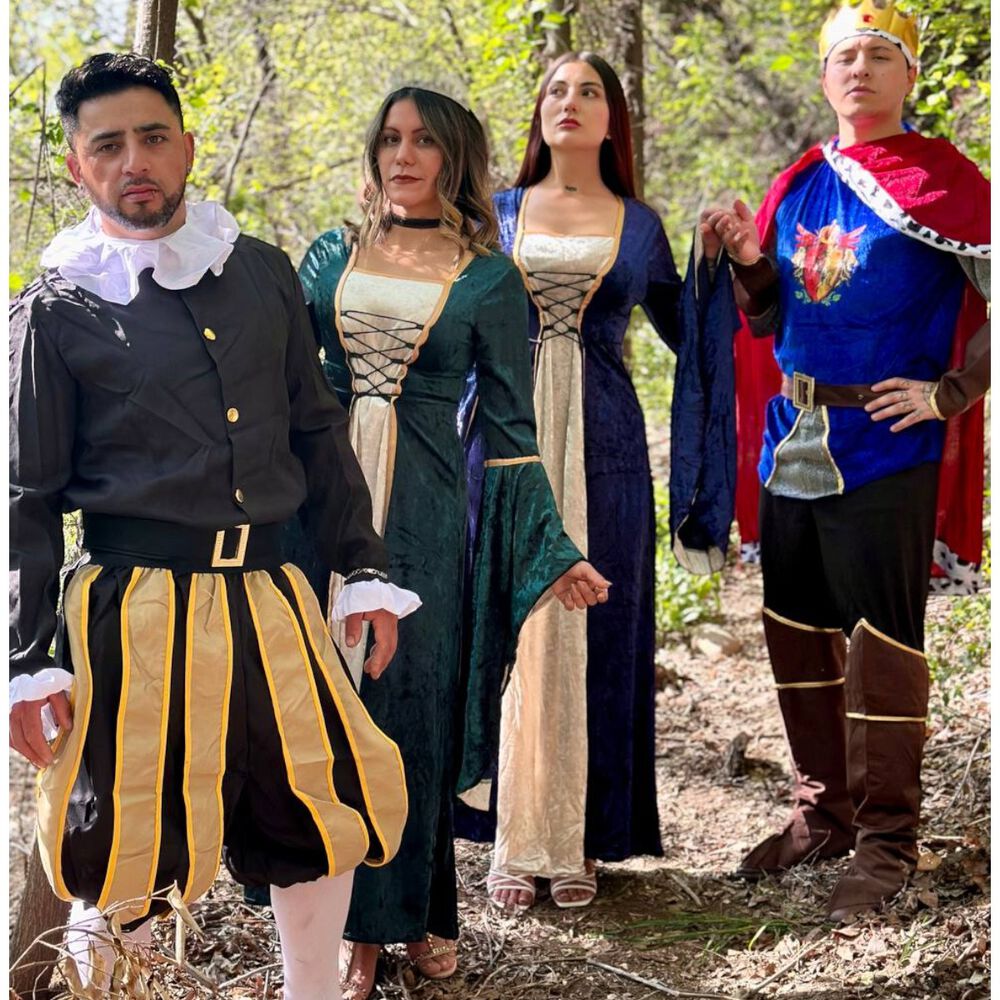 Disfraz Medieval Renacentista Para Mujer Vestido Largo Con Cordones G&oacute;tico image number 10.0